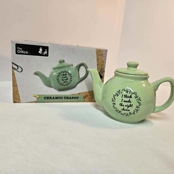 Culturefly Other - THE OFFICE Dunder Mifflin Pam's Ceramic Teapot Right Choice By Culture Fly